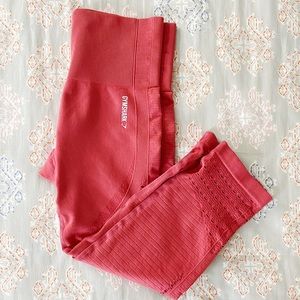 Gymshark Energy + Seamless Cropped Leggings Red